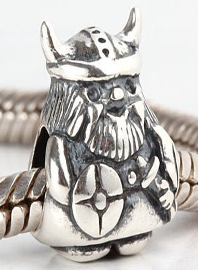 ARTCHARM Viking Warrior Charm - 925 Sterling Silver - Fits DIY European Bracelet - Image 3